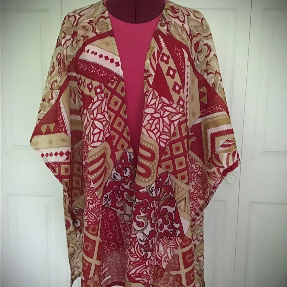 NWOT Handmade Kimono Style Cover made from Vintage Sari